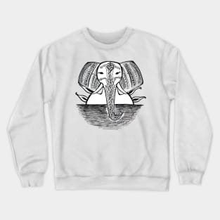 Monochrome Elephant Crewneck Sweatshirt